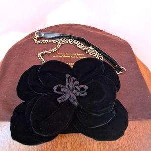 Kate Spade black velvet evening bag.